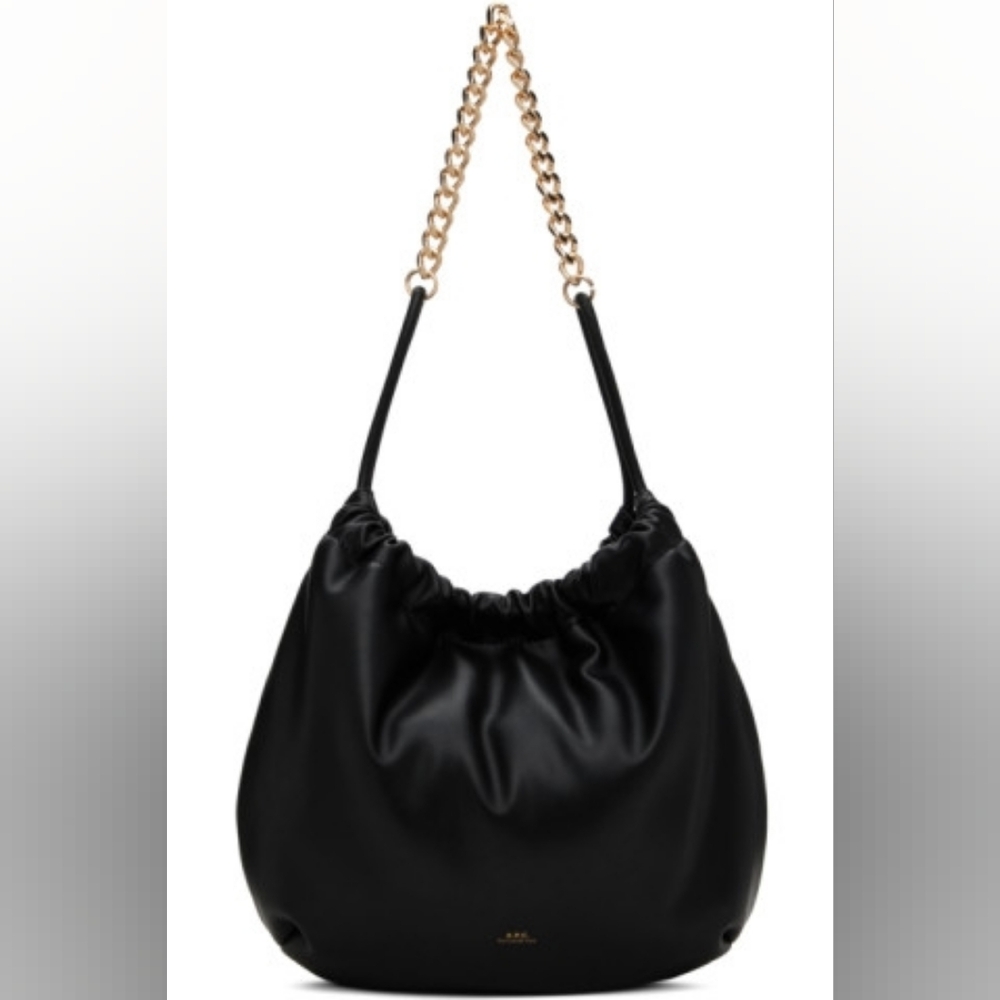 A.P.C. Ninon Chaine Noir Shoulder Bag With Chain